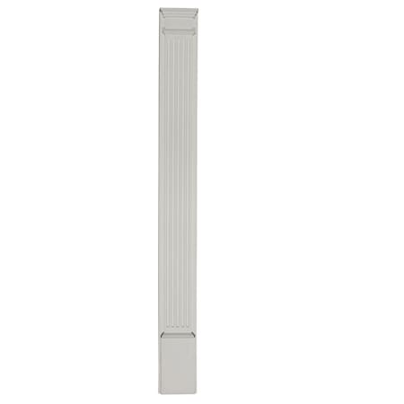 Ekena Millwork 7"W x 108"H x 2 1/4"D with 13 1/8" Attached Plinth, Fluted Pilaster (each) PIL07X108X02